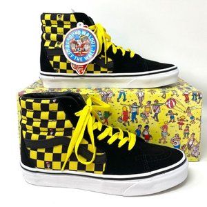 💖MEGA SALE💖VANS x Where’s Waldo Sk8-Hi Checker Black Suede Women's VN0A32QG4UE